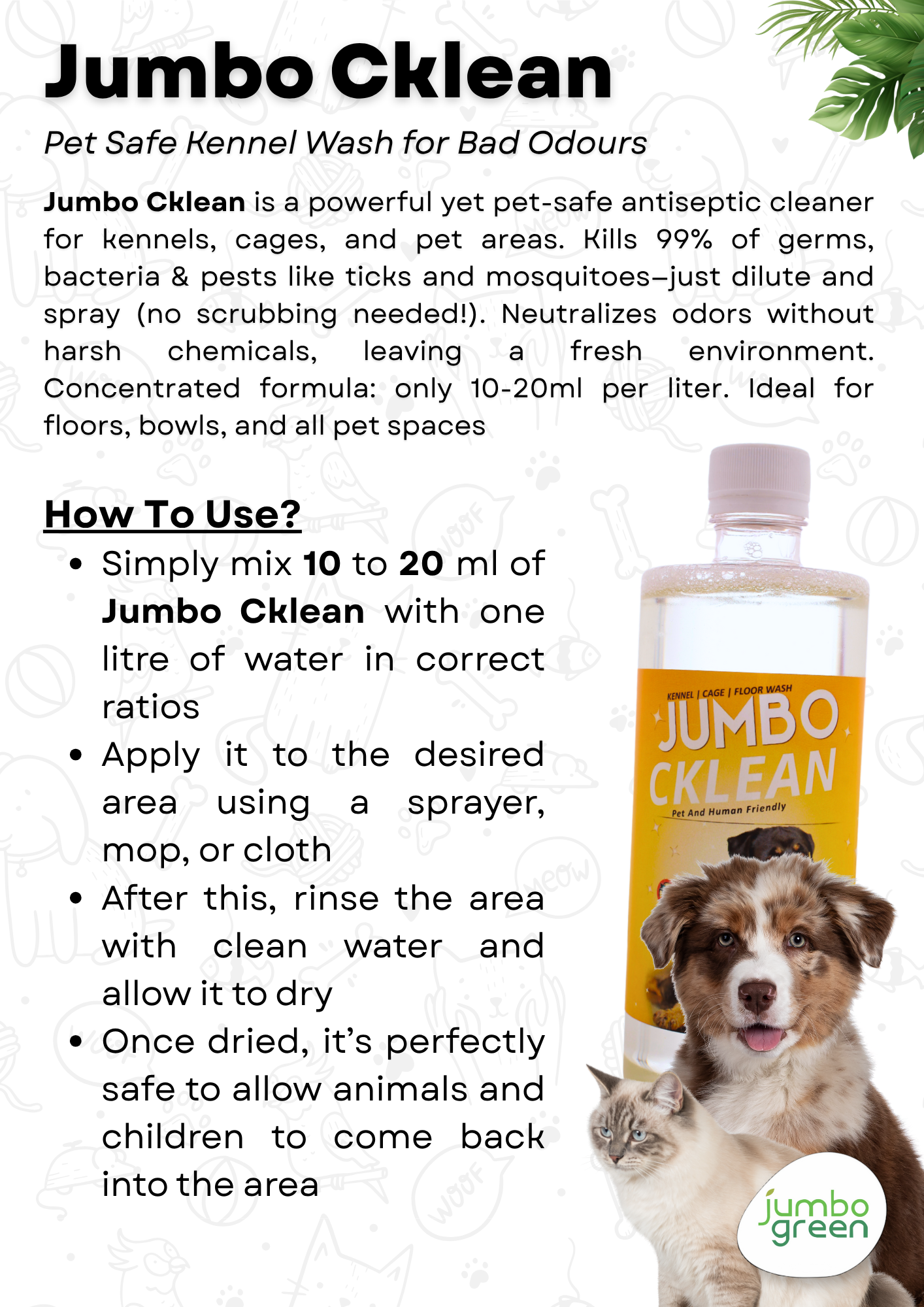 ജംബോ ക്ലീൻ: കെന്നൽ വാഷ് (പെറ്റ് സേഫ്)