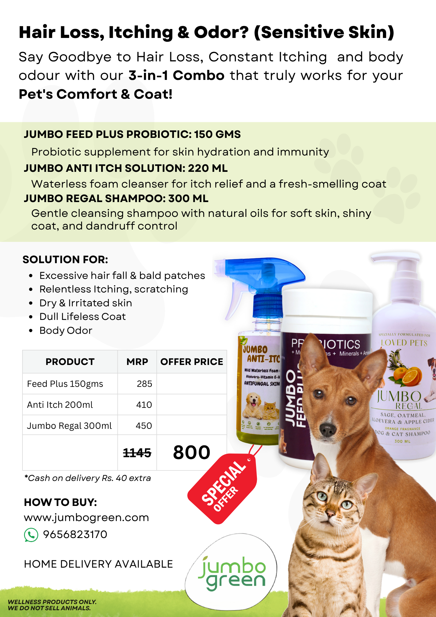 Hair Loss, Itching & Odor - Sensitive Skin