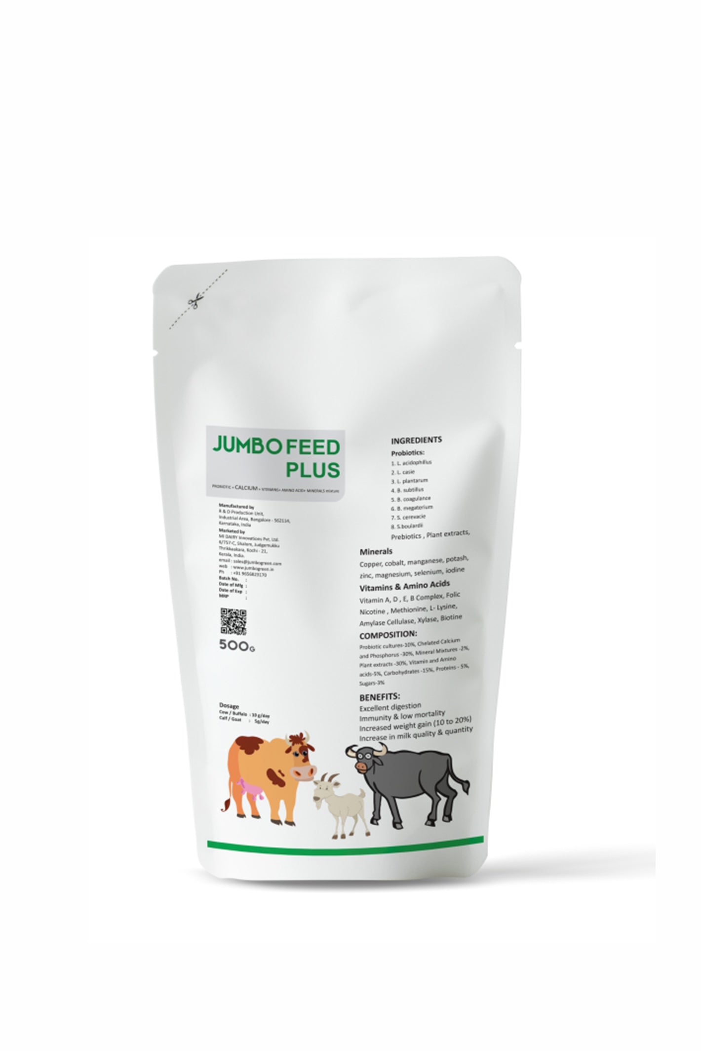 Jumbo Feed Plus Cattle 500 gm (Probiotic Mineral Mixture)