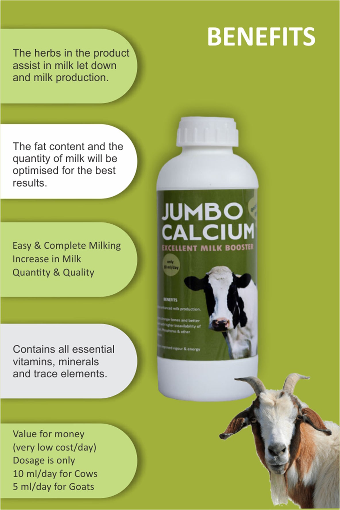 ജംബോ കാൽസ്യം + വിറ്റാമിനുകൾ കന്നുകാലികൾ 1 ലിറ്റർ