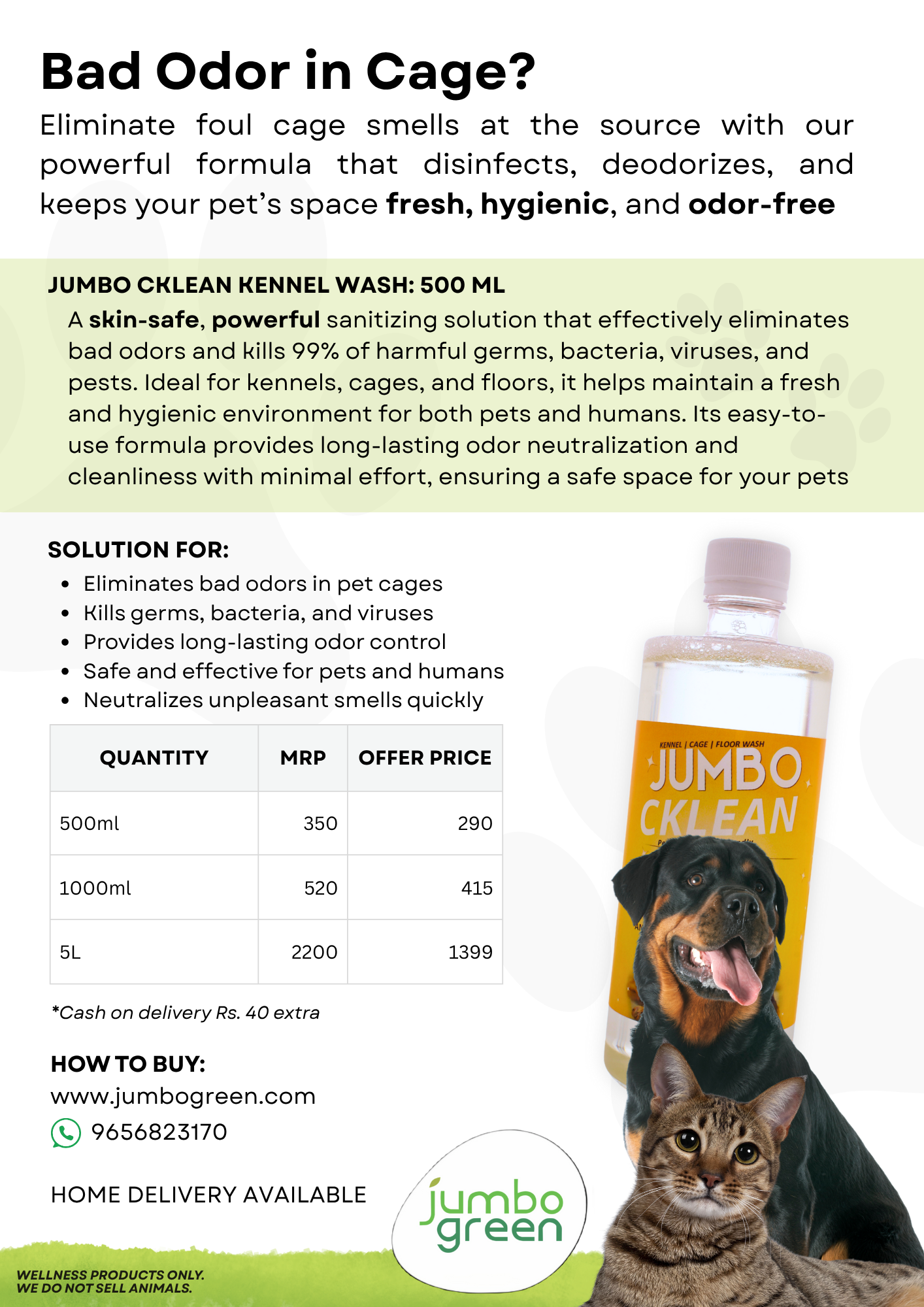 Bad Odor In Cage