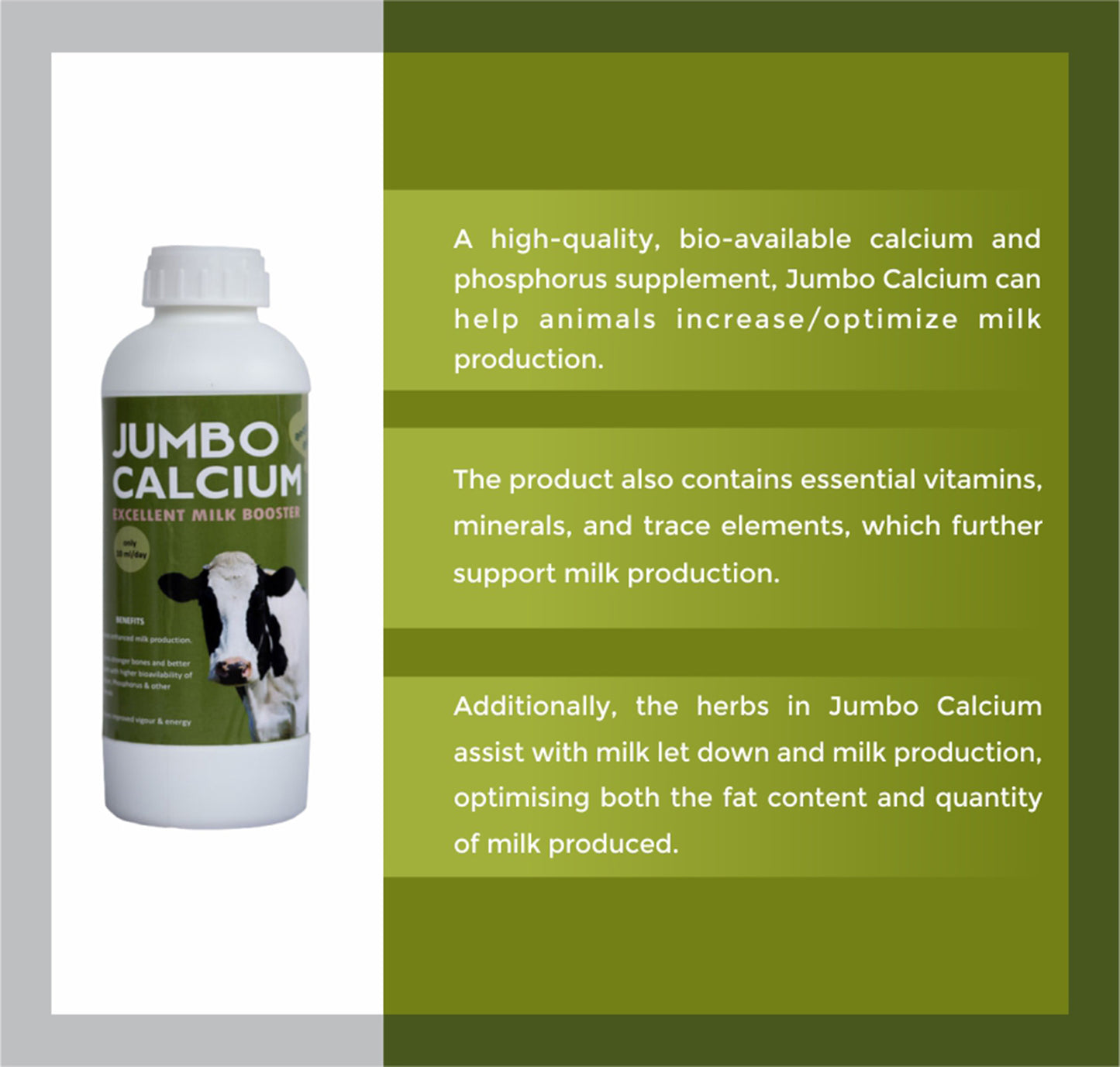 ജംബോ കാൽസ്യം + വിറ്റാമിനുകൾ കന്നുകാലികൾ 1 ലിറ്റർ
