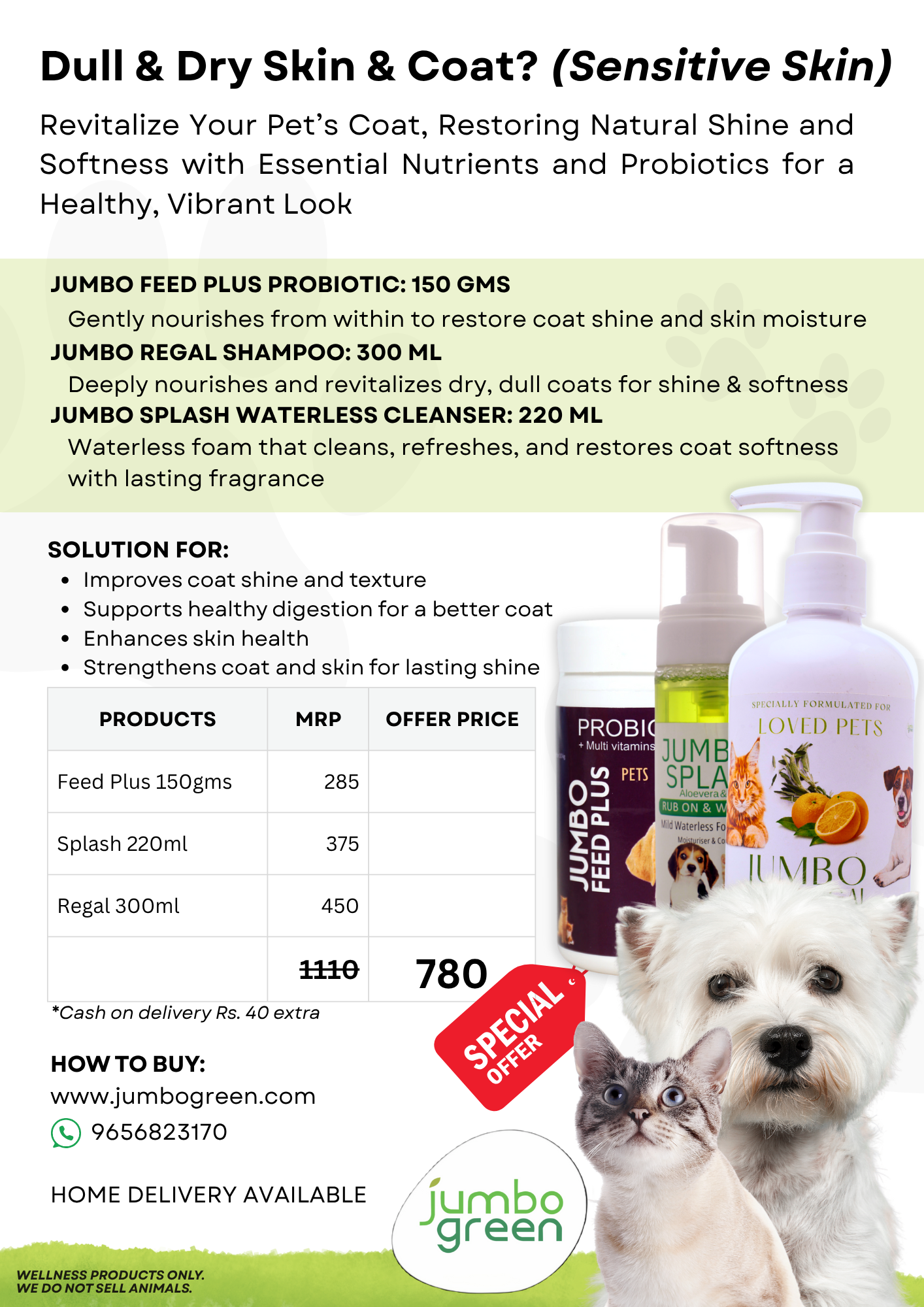 Dull Coat & Dry Skin - Sensitive Skin
