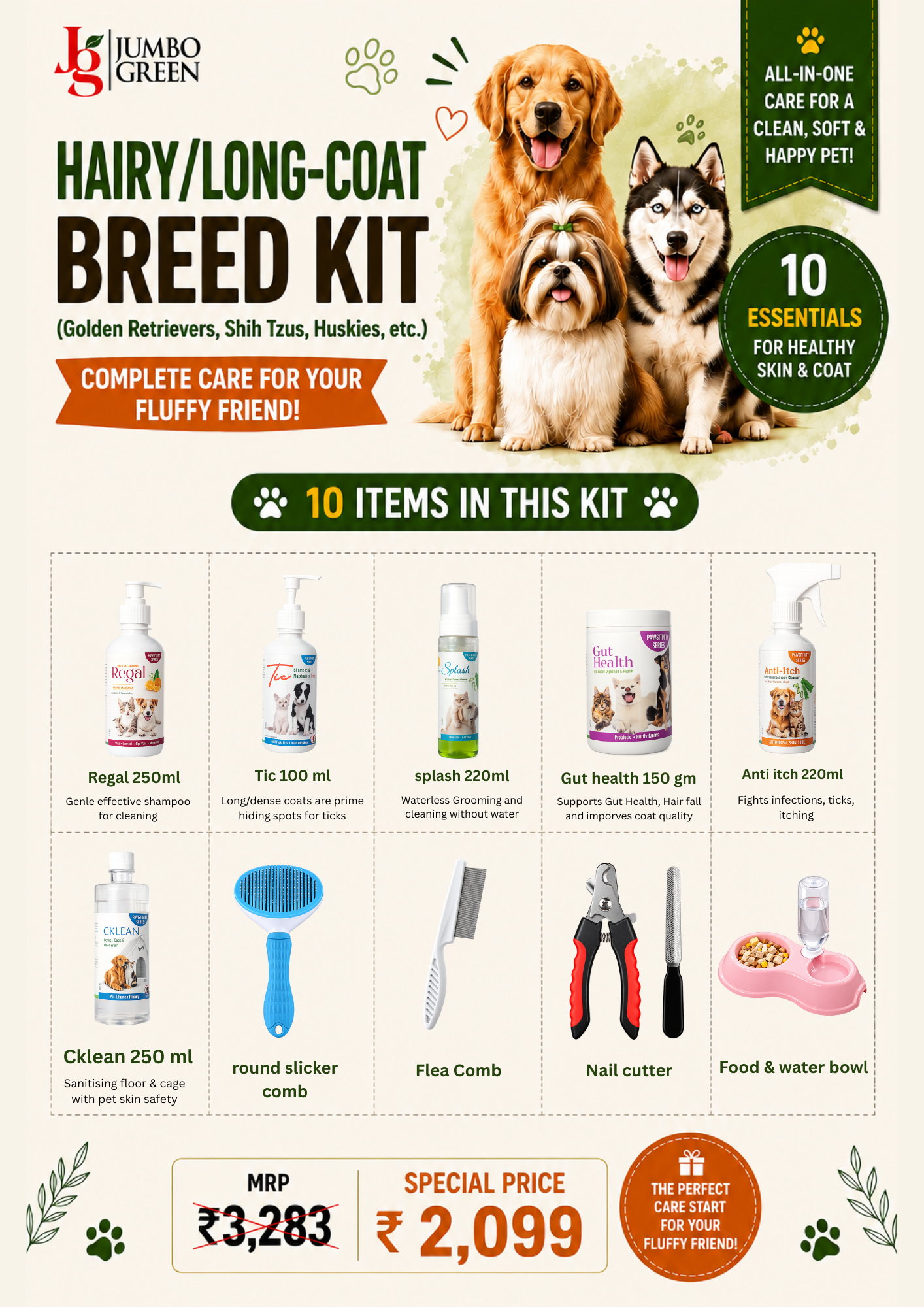Hairy or Long-Coat Breed Kit