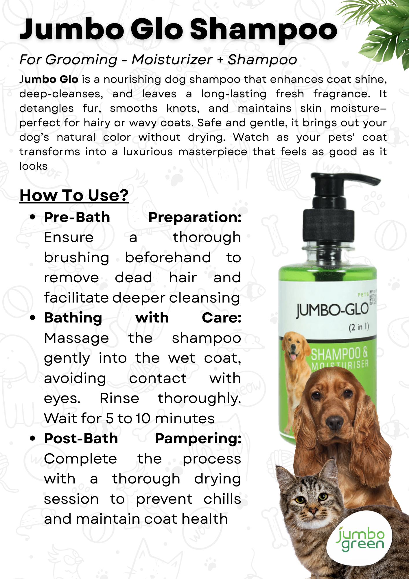 Jumbo Glo: Pet Grooming & Conditioning Shampoo