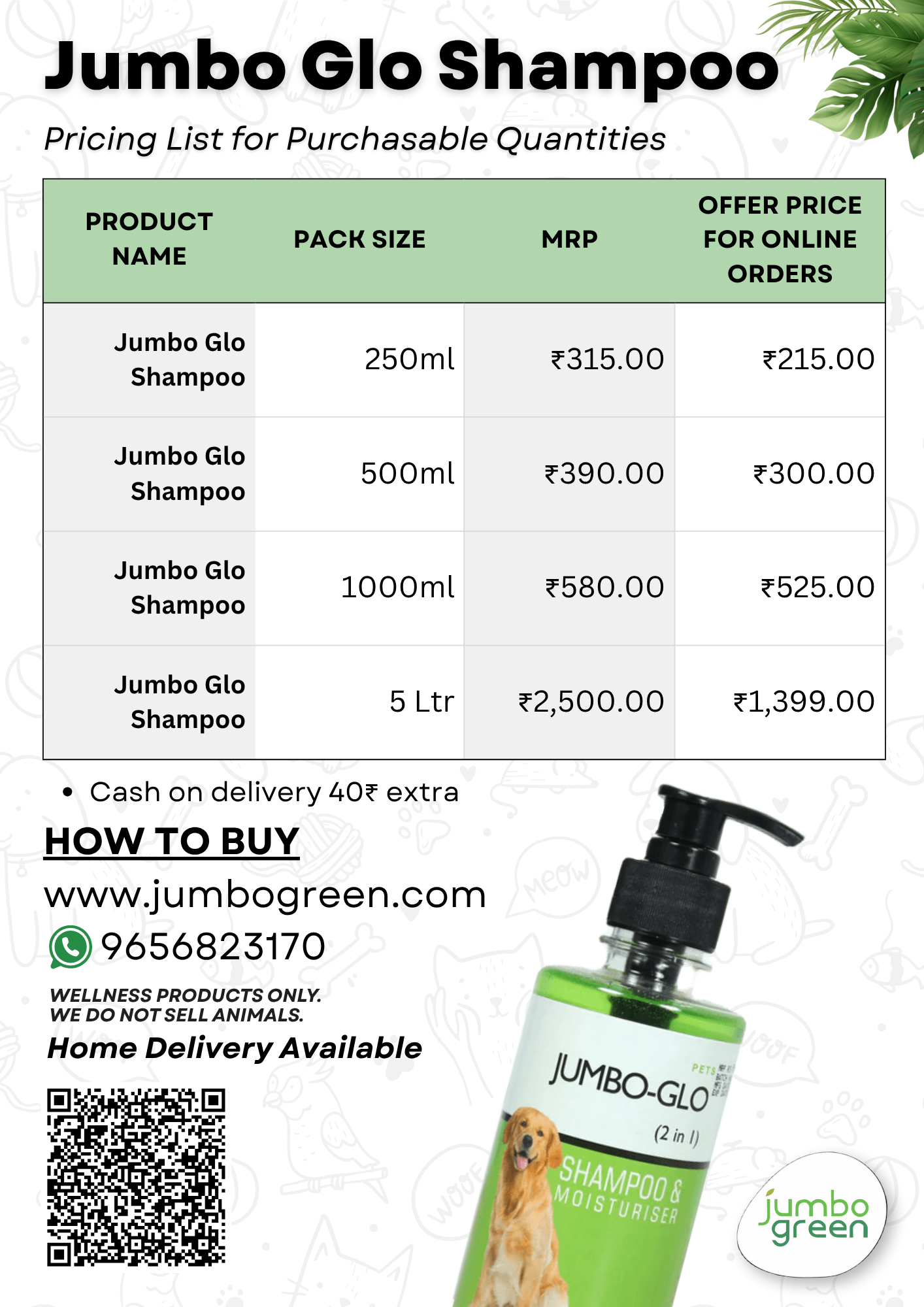 Jumbo Glo: Pet Grooming & Conditioning Shampoo