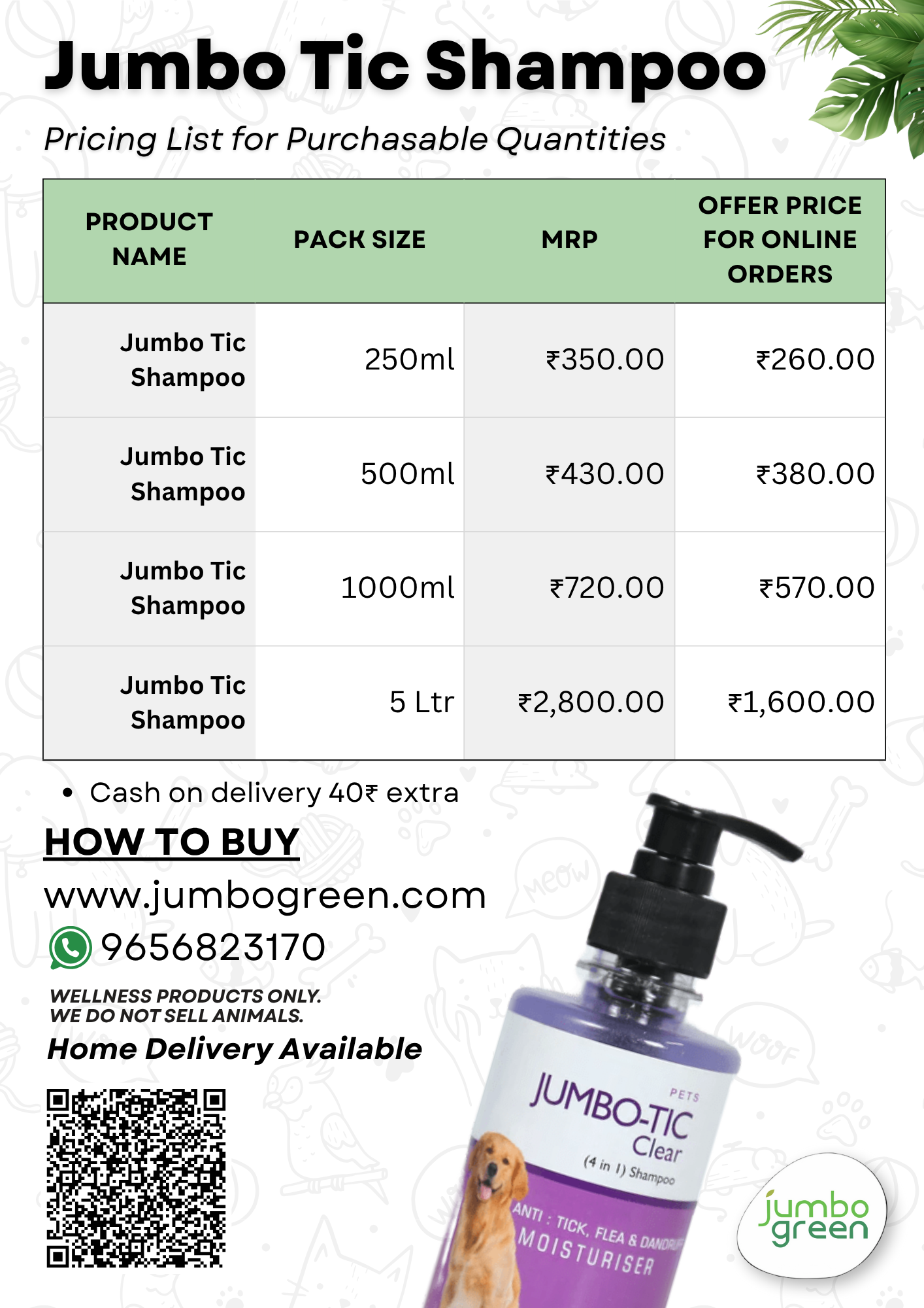 Jumbo Tic Shampoo: Grooming & Conditioner