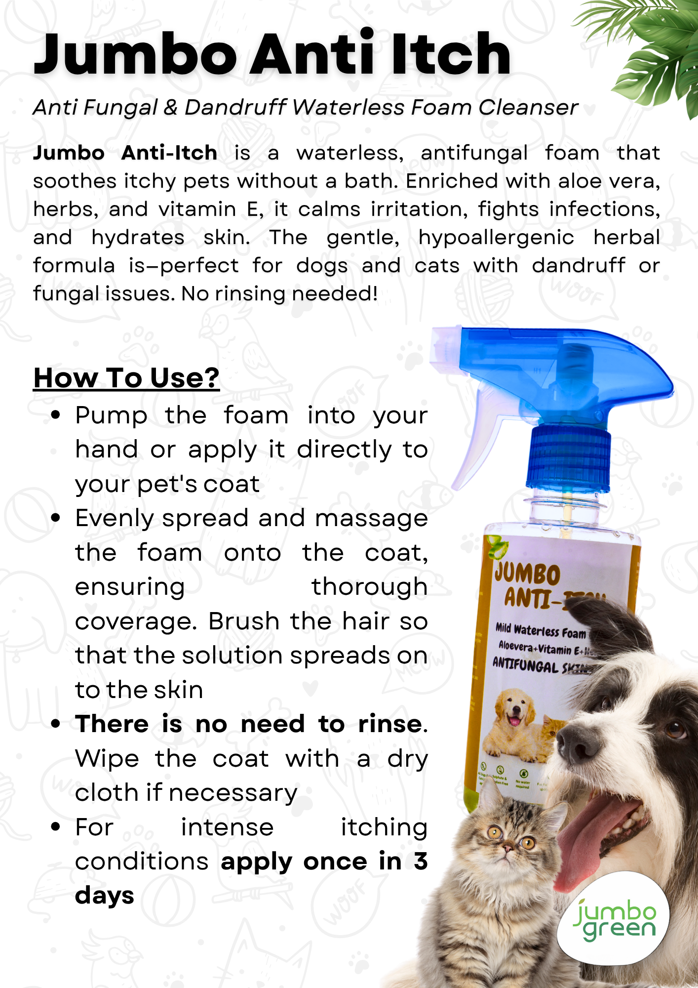 Jumbo Anti-Itch | Anti Fungal Waterless Cleanser