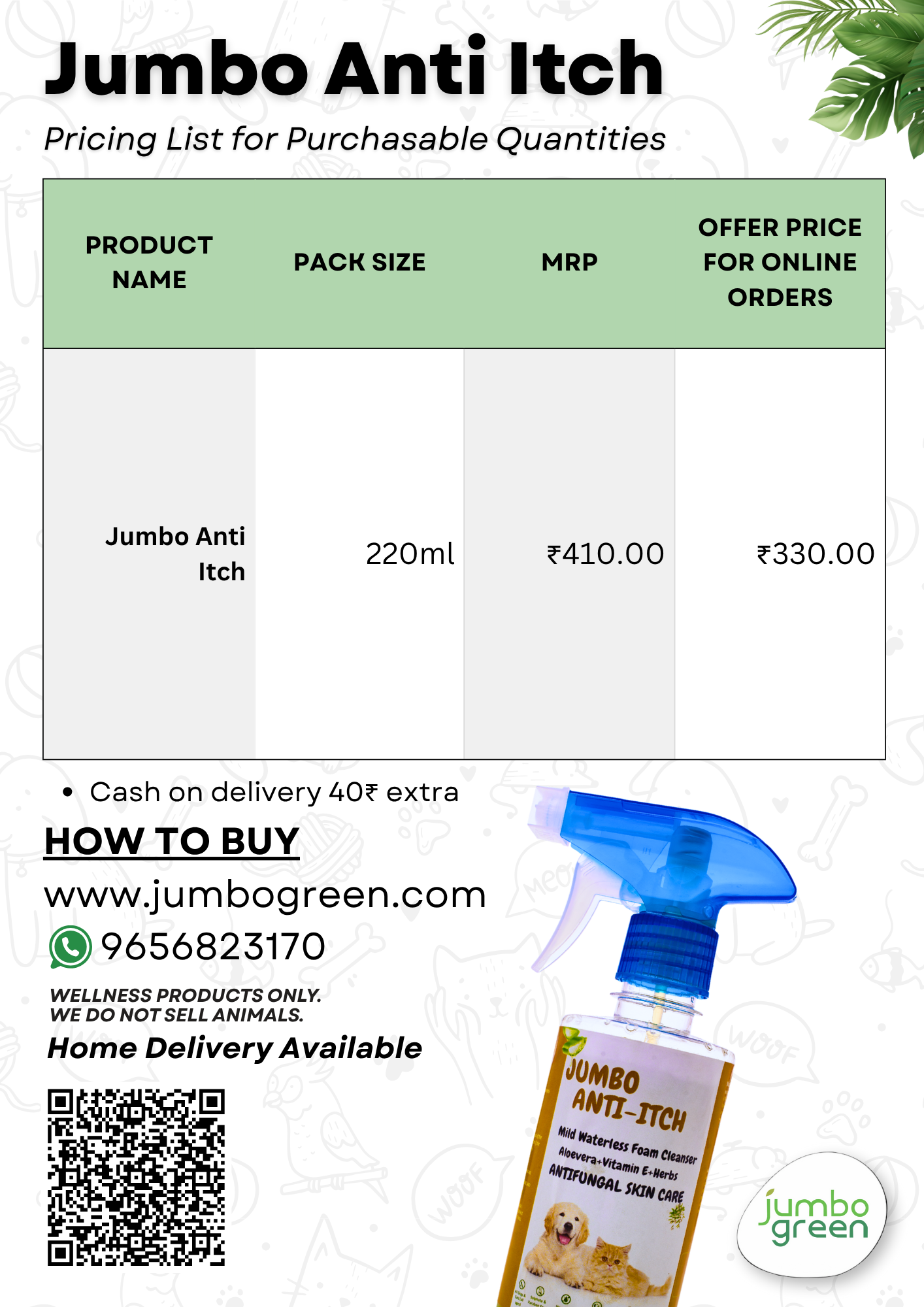 Jumbo Anti-Itch | Anti Fungal Waterless Cleanser