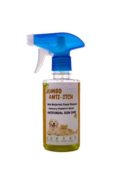 Jumbo Anti-Itch Waterless Cleanser Anti Fungal Skin Care(Aloevera & Vitamin E & Herbs) 220 ml