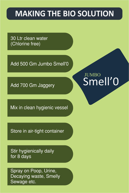 JUMBO SMELL "O" 500gms: Bio Solution maker to eliminate bad smell
