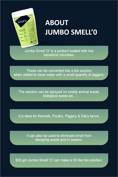 JUMBO SMELL "O" 500gms: Bio Solution maker to eliminate bad smell