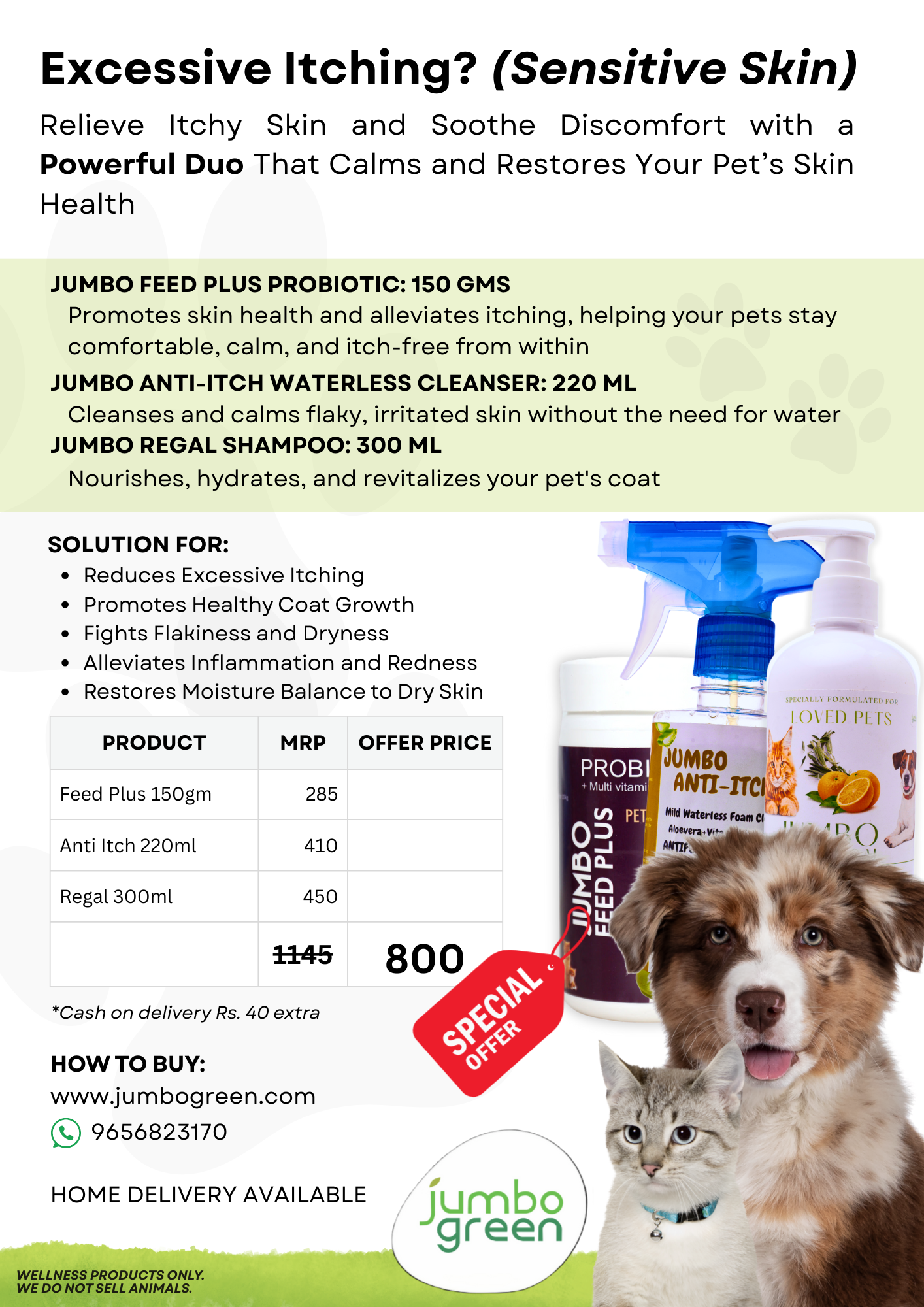 Excessive Itching - Sensitive Skin