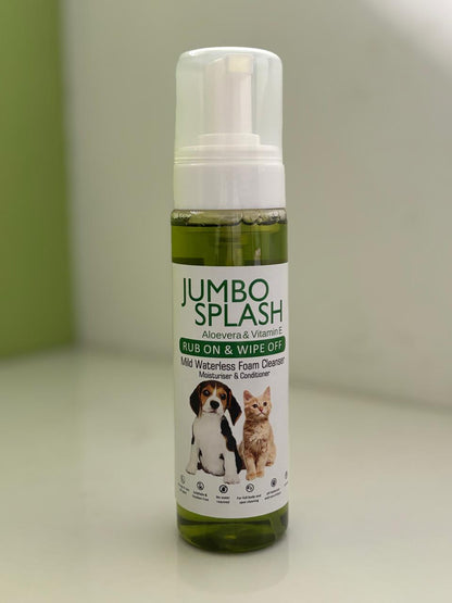 Jumbo Splash: Waterless Cleanser (Aloe vera & Vitamin E) 220 ml