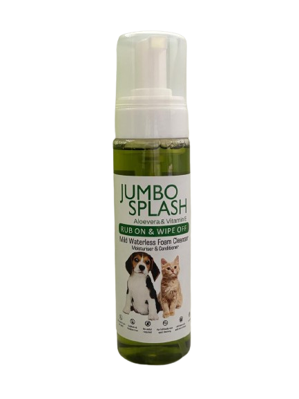 Jumbo Splash: Waterless Cleanser (Aloe vera & Vitamin E) 220 ml