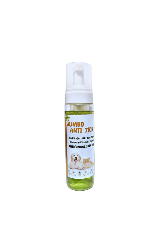 Jumbo Anti-Itch Waterless Cleanser Anti Fungal Skin Care(Aloevera & Vitamin E & Herbs) 220 ml